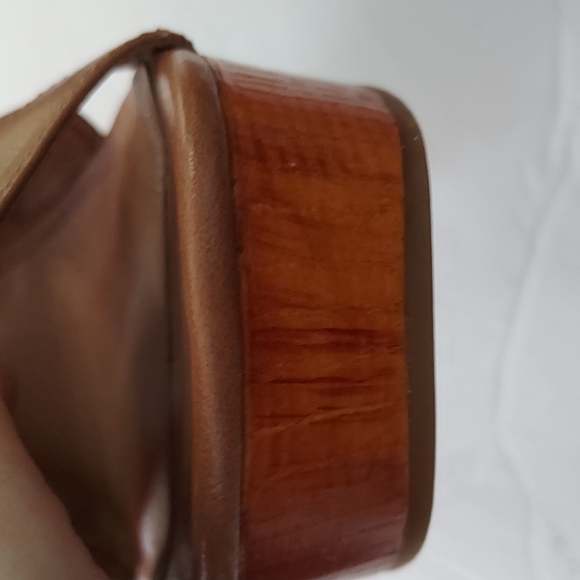 Lucky Brand Strappy Platform Wedge Size 8 M/38,Tan - Picture 10 of 16